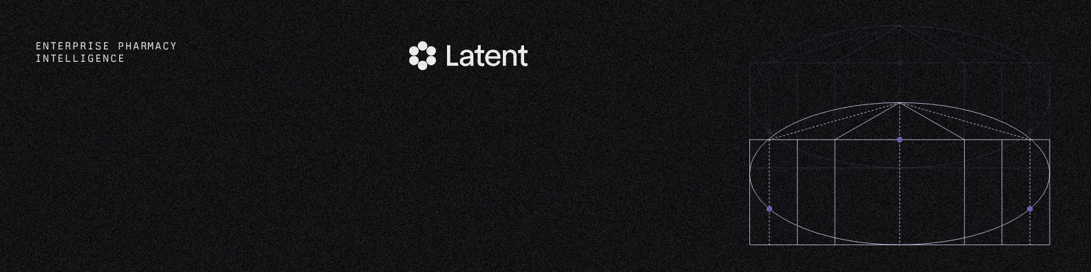 LinkedIn banner, Enterprise pharmacy intelligence, dark