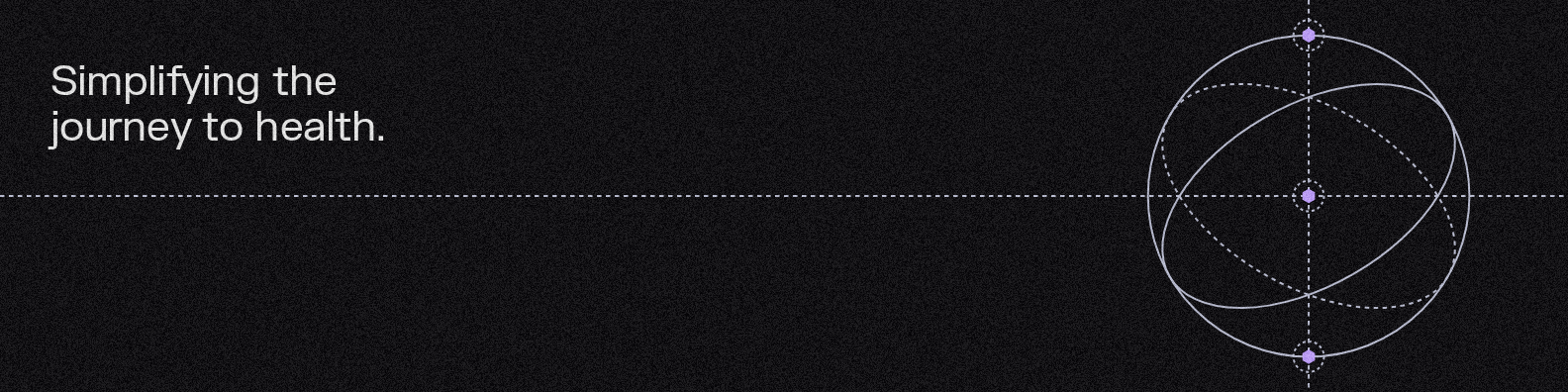 LinkedIn banner, Tagline with orbit, dark