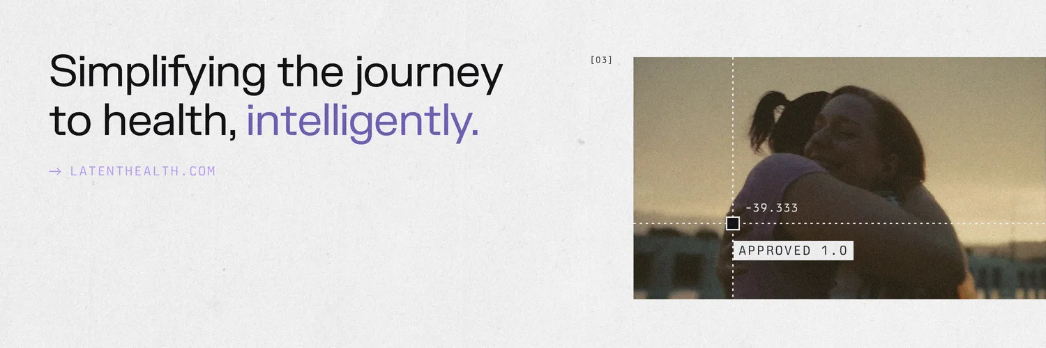 X header, Tagline with film still, light