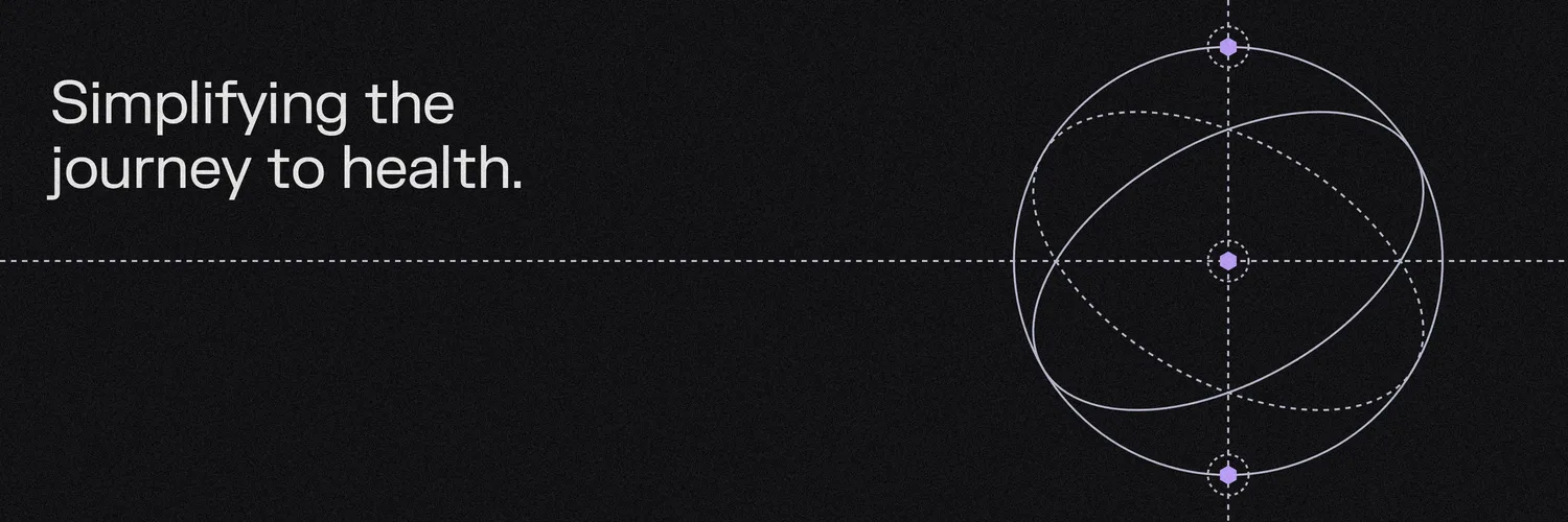 X header, Tagline with orbit, dark