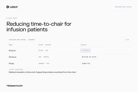 Reducing time-to-chair at Ochsner