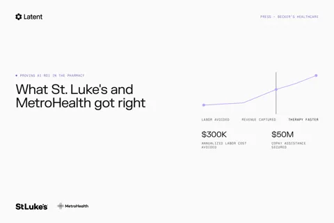 Proving AI ROI in the pharmacy, St. Luke's and MetroHealth